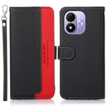 KHAZNEH For Xiaomi Redmi Note 17 4G (Global) / Note 17 5G (Global) / Note 17 (India / China) 5G Case RFID Blocking Wallet Litchi Texture PU Leather Phone Cover with Strap