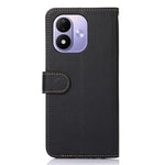 KHAZNEH For Xiaomi Redmi Note 17 4G (Global) / Note 17 5G (Global) / Note 17 (India / China) 5G Case RFID Blocking Wallet Litchi Texture PU Leather Phone Cover with Strap
