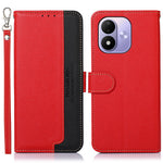 KHAZNEH For Xiaomi Redmi Note 17 4G (Global) / Note 17 5G (Global) / Note 17 (India / China) 5G Case RFID Blocking Wallet Litchi Texture PU Leather Phone Cover with Strap