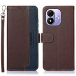 KHAZNEH For Xiaomi Redmi Note 17 4G (Global) / Note 17 5G (Global) / Note 17 (India / China) 5G Case RFID Blocking Wallet Litchi Texture PU Leather Phone Cover with Strap