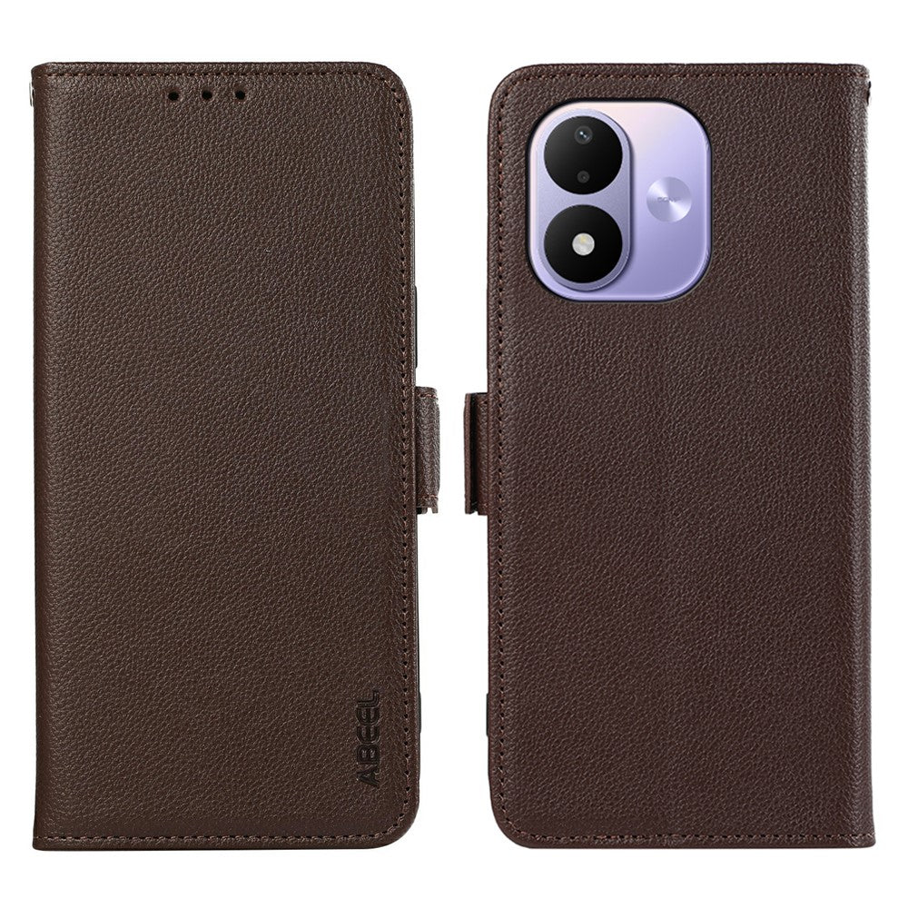 ABEEL For Xiaomi Redmi Note 17 4G (Global) / Note 17 5G (Global) / Note 17 (India / China) 5G Case Litchi Texture Leather RFID Blocking Phone Cover