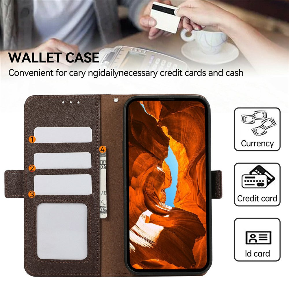 ABEEL For Xiaomi Redmi Note 17 4G (Global) / Note 17 5G (Global) / Note 17 (India / China) 5G Case Litchi Texture Leather RFID Blocking Phone Cover