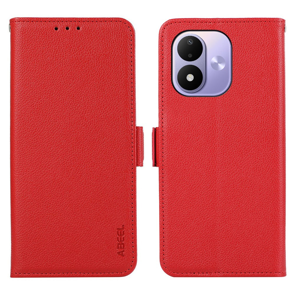 ABEEL For Xiaomi Redmi Note 17 4G (Global) / Note 17 5G (Global) / Note 17 (India / China) 5G Case Litchi Texture Leather RFID Blocking Phone Cover
