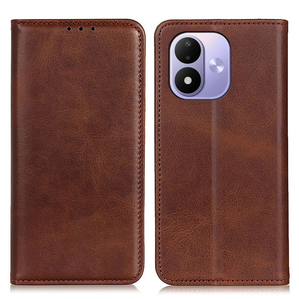 For Xiaomi Redmi Note 17 4G (Global) / Note 17 5G (Global) / Note 17 (India / China) 5G Case Cowhide Texture Split Leather Flip Wallet Phone Cover
