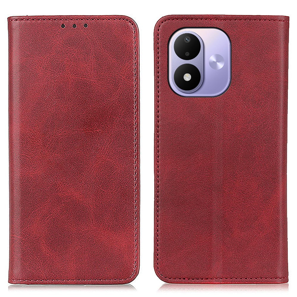 For Xiaomi Redmi Note 17 4G (Global) / Note 17 5G (Global) / Note 17 (India / China) 5G Case Cowhide Texture Split Leather Flip Wallet Phone Cover