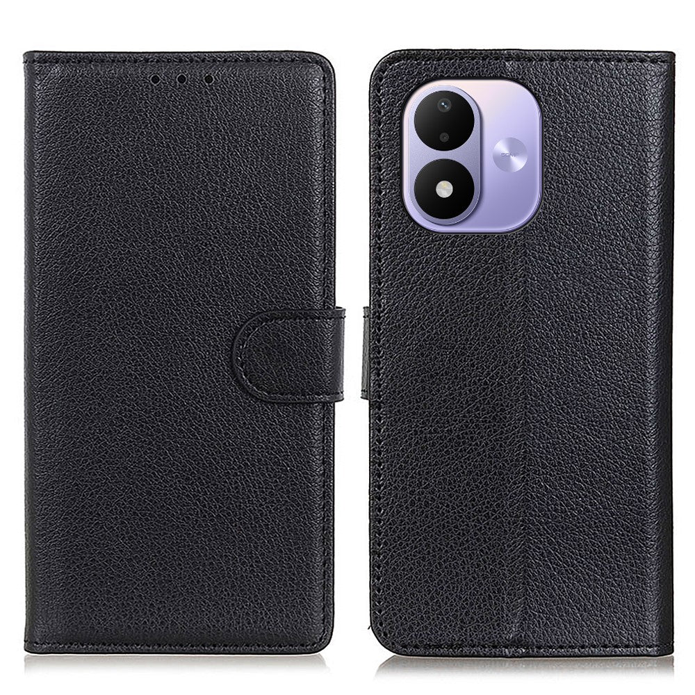 For Xiaomi Redmi Note 17 4G (Global) / Note 17 5G (Global) / Note 17 (India / China) 5G Wallet Case PU Leather Phone Cover Litchi Texture