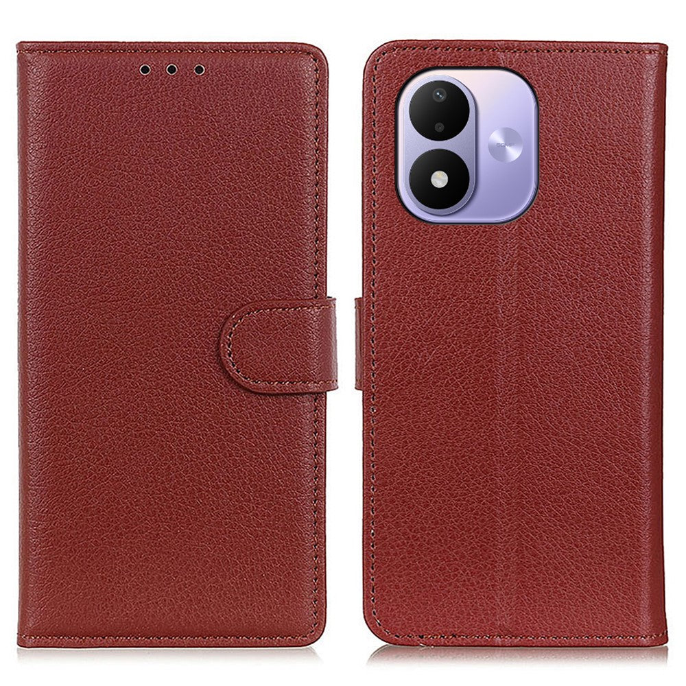 For Xiaomi Redmi Note 17 4G (Global) / Note 17 5G (Global) / Note 17 (India / China) 5G Wallet Case PU Leather Phone Cover Litchi Texture