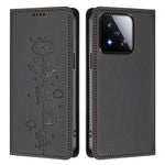 For Xiaomi 17 Max Case RFID Blocking Wallet Stand Imprinted Cat Pattern Leather Phone Cover