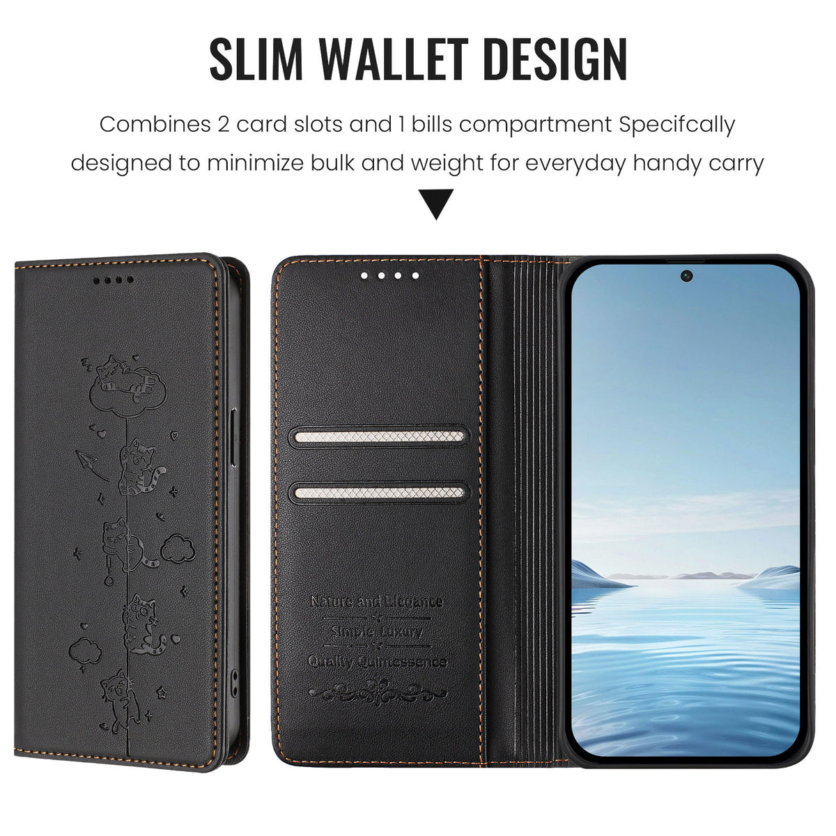 For Xiaomi 17 Max Case RFID Blocking Wallet Stand Imprinted Cat Pattern Leather Phone Cover