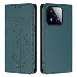 For Xiaomi 17 Max Case RFID Blocking Wallet Stand Imprinted Cat Pattern Leather Phone Cover