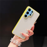 For Samsung Galaxy S25 Ultra Case Contrast Color PC + TPU Phone Cover