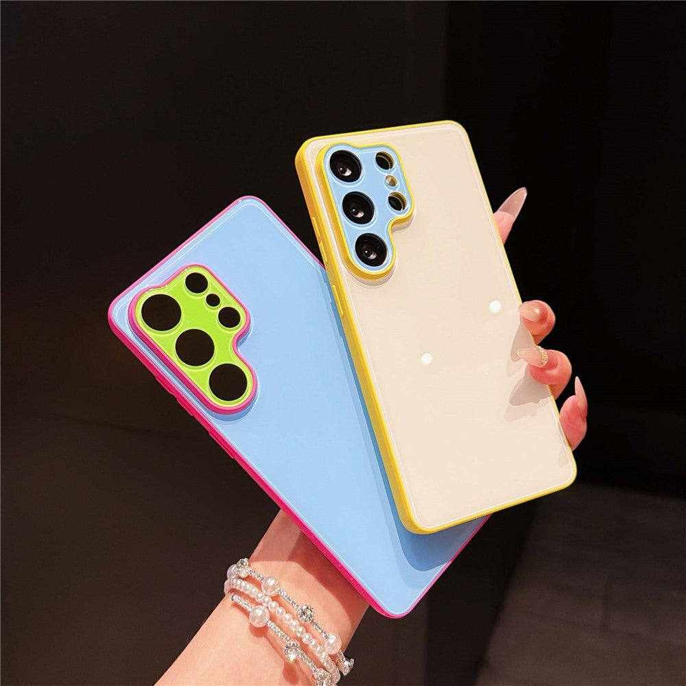 For Samsung Galaxy S25 Ultra Case Contrast Color PC + TPU Phone Cover