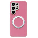 For Samsung Galaxy S24 Ultra Case Magnetic Rotating Kickstand Colorblock Design PC + TPU Phone Cover
