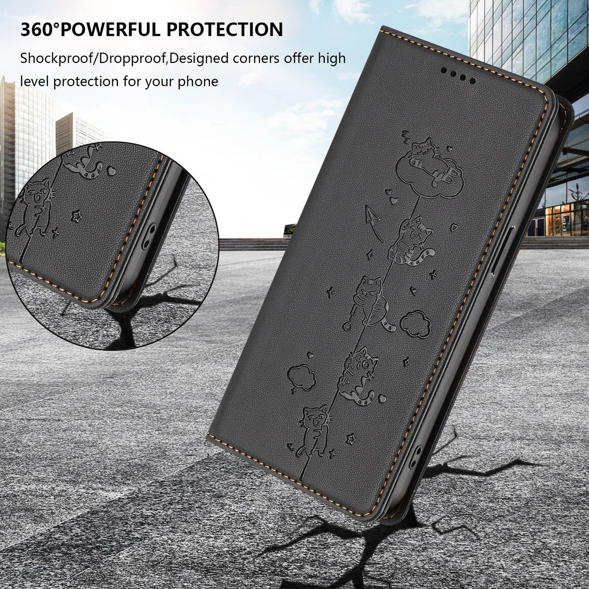 For Xiaomi Redmi A7 Pro 4G (171.56mm) / Xiaomi Redmi A7 Pro 5G / Xiaomi Poco C85x 5G / Xiaomi Poco C81 4G Case RFID Blocking Wallet Stand Imprinted Cat Pattern Leather Phone Cover