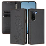 For Xiaomi Redmi A7 Pro 4G (171.56mm) / Xiaomi Redmi A7 Pro 5G / Xiaomi Poco C85x 5G / Xiaomi Poco C81 4G Case RFID Blocking Wallet Stand Imprinted Cat Pattern Leather Phone Cover