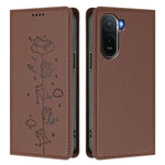 For Xiaomi Redmi A7 Pro 4G (171.56mm) / Xiaomi Redmi A7 Pro 5G / Xiaomi Poco C85x 5G / Xiaomi Poco C81 4G Case RFID Blocking Wallet Stand Imprinted Cat Pattern Leather Phone Cover