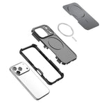 For iPhone 18 Pro Max / 17 Pro Max Magnetic Case Carbon Fiber Texture PC + TPU Corner Protection Phone Cover