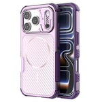 For iPhone 18 Pro Max / 17 Pro Max Magnetic Case Carbon Fiber Texture PC + TPU Corner Protection Phone Cover