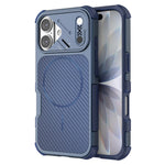 For iPhone 17 Magnetic Case Carbon Fiber Texture PC + TPU Corner Protection Phone Cover