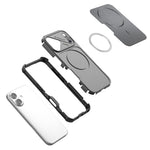 For iPhone 16 Magnetic Case Carbon Fiber Texture PC + TPU Corner Protection Phone Cover