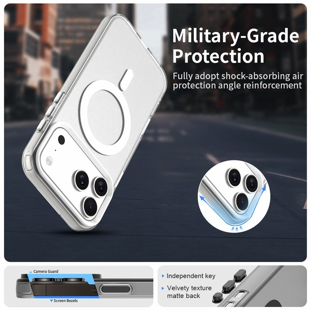 For iPhone 18 Pro / 17 Pro Magnetic Case Anti Drop Hybrid Phone Back Cover