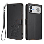 For Xiaomi Redmi K90 Max 5G Wallet Case with Wrist Strap Love Cat Pattern Imprint Leather Phone Cover