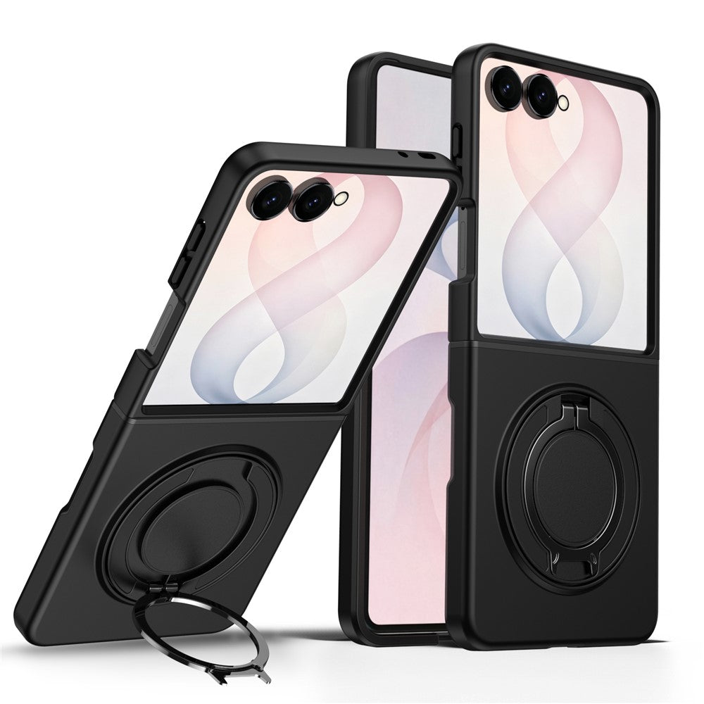 For Samsung Galaxy Z Flip8 Magnetic Case Ring Kickstand TPU PC Hybrid Phone Cover
