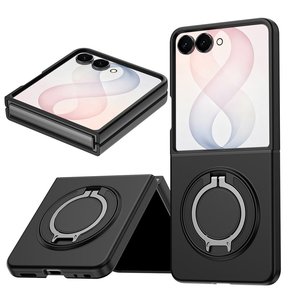 For Samsung Galaxy Z Flip8 Magnetic Case Ring Kickstand TPU PC Hybrid Phone Cover
