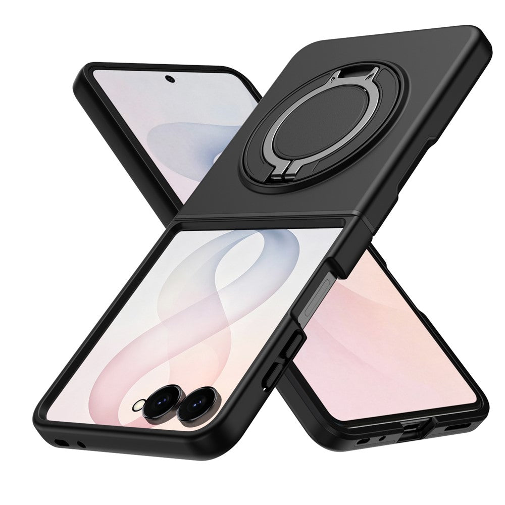 For Samsung Galaxy Z Flip8 Magnetic Case Ring Kickstand TPU PC Hybrid Phone Cover