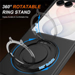 For Samsung Galaxy Z Flip8 Magnetic Case Ring Kickstand TPU PC Hybrid Phone Cover