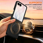For Samsung Galaxy Z Flip8 Magnetic Case Ring Kickstand TPU PC Hybrid Phone Cover