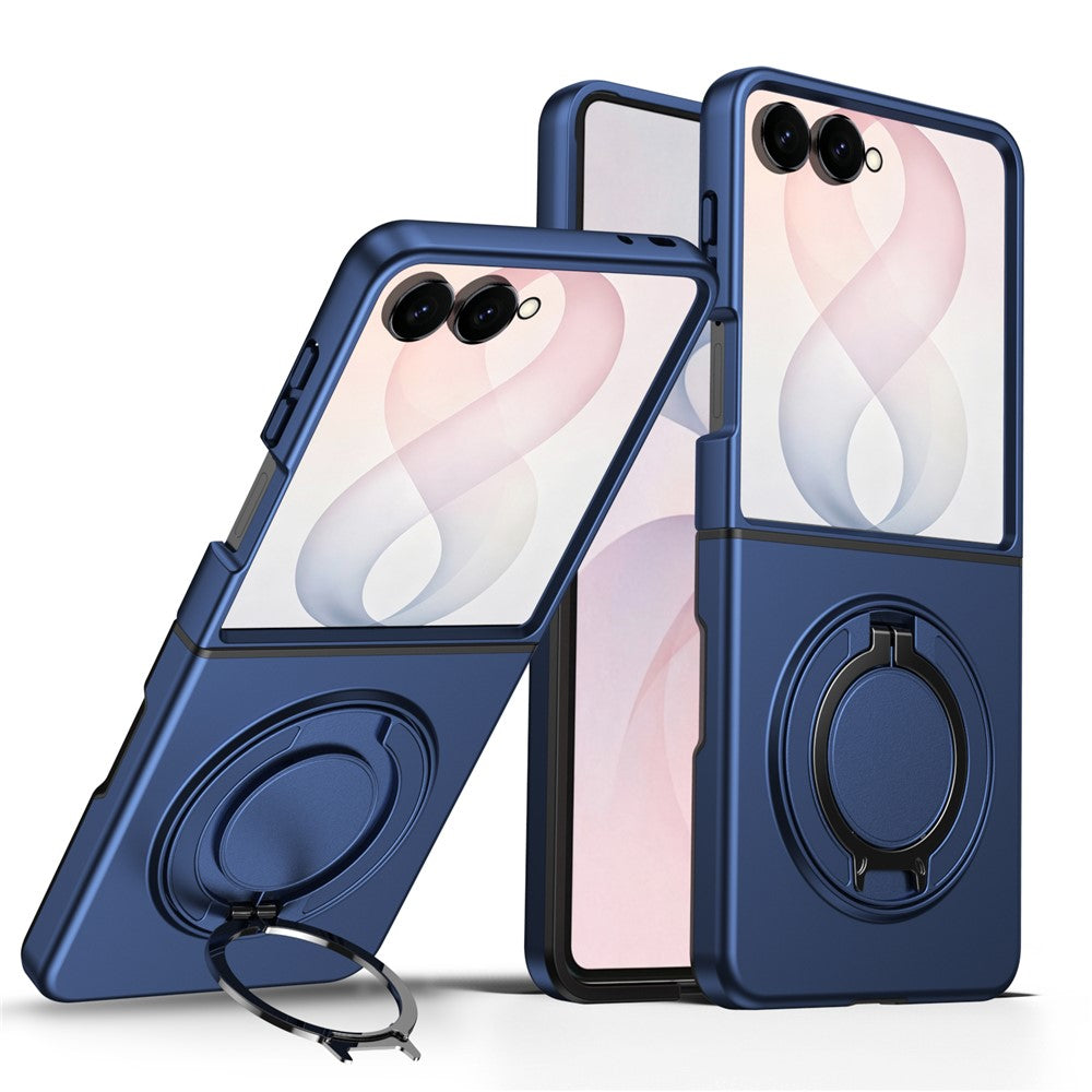 For Samsung Galaxy Z Flip8 Magnetic Case Ring Kickstand TPU PC Hybrid Phone Cover