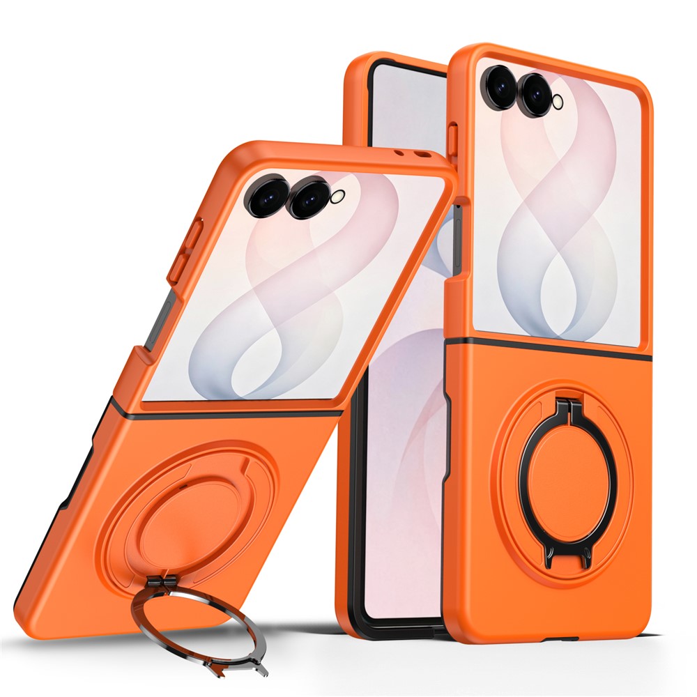 For Samsung Galaxy Z Flip8 Magnetic Case Ring Kickstand TPU PC Hybrid Phone Cover