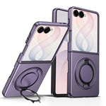 For Samsung Galaxy Z Flip8 Magnetic Case Ring Kickstand TPU PC Hybrid Phone Cover