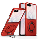 For Samsung Galaxy Z Flip8 Magnetic Case Ring Kickstand TPU PC Hybrid Phone Cover
