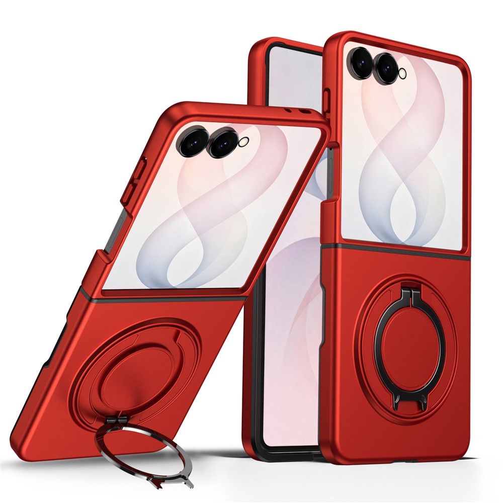 For Samsung Galaxy Z Flip8 Magnetic Case Ring Kickstand TPU PC Hybrid Phone Cover