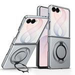 For Samsung Galaxy Z Flip8 Magnetic Case Ring Kickstand TPU PC Hybrid Phone Cover
