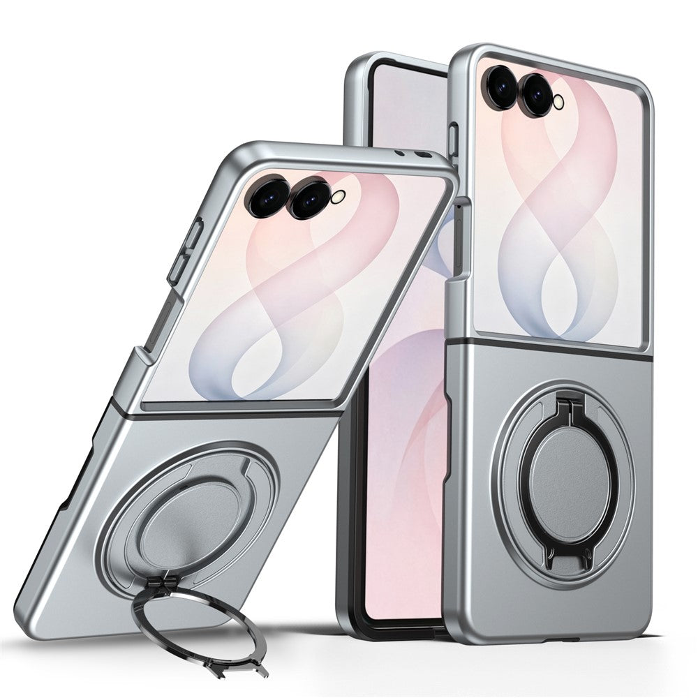 For Samsung Galaxy Z Flip8 Magnetic Case Ring Kickstand TPU PC Hybrid Phone Cover