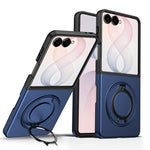 For Samsung Galaxy Z Flip8 Magnetic Case Ring Kickstand TPU PC Hybrid Phone Cover