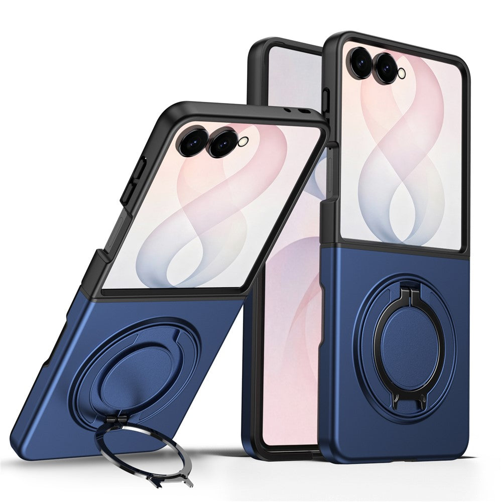For Samsung Galaxy Z Flip8 Magnetic Case Ring Kickstand TPU PC Hybrid Phone Cover