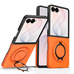 For Samsung Galaxy Z Flip8 Magnetic Case Ring Kickstand TPU PC Hybrid Phone Cover