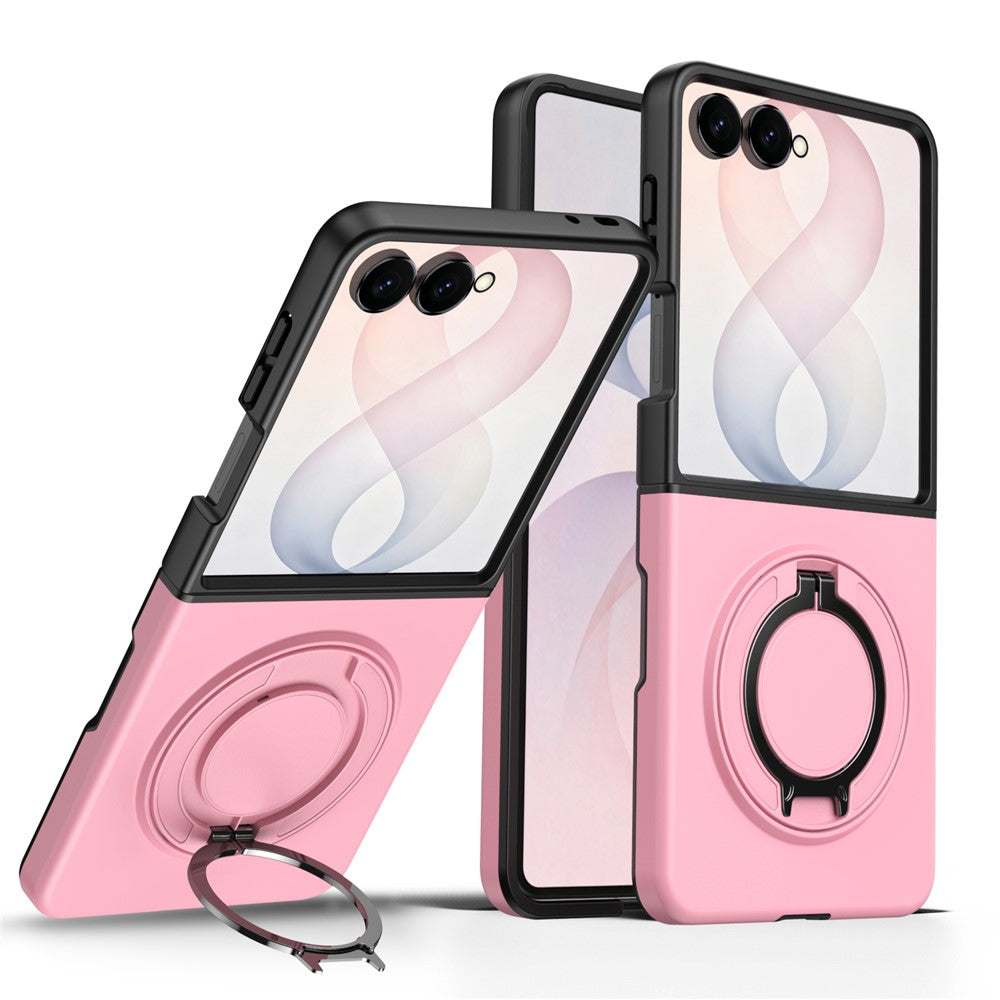 For Samsung Galaxy Z Flip8 Magnetic Case Ring Kickstand TPU PC Hybrid Phone Cover