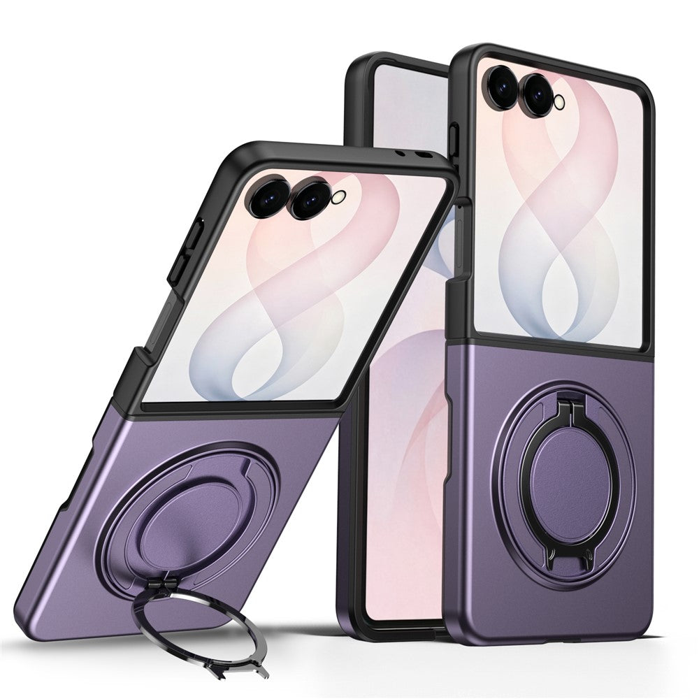 For Samsung Galaxy Z Flip8 Magnetic Case Ring Kickstand TPU PC Hybrid Phone Cover