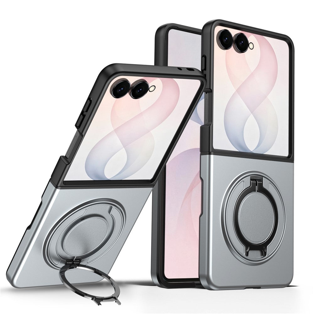 For Samsung Galaxy Z Flip8 Magnetic Case Ring Kickstand TPU PC Hybrid Phone Cover