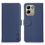 KHAZNEH pungetui til Xiaomi Redmi 17 5G / Redmi 17 4G, litchi-tekstur, ægte okselæder, flipmobilcover