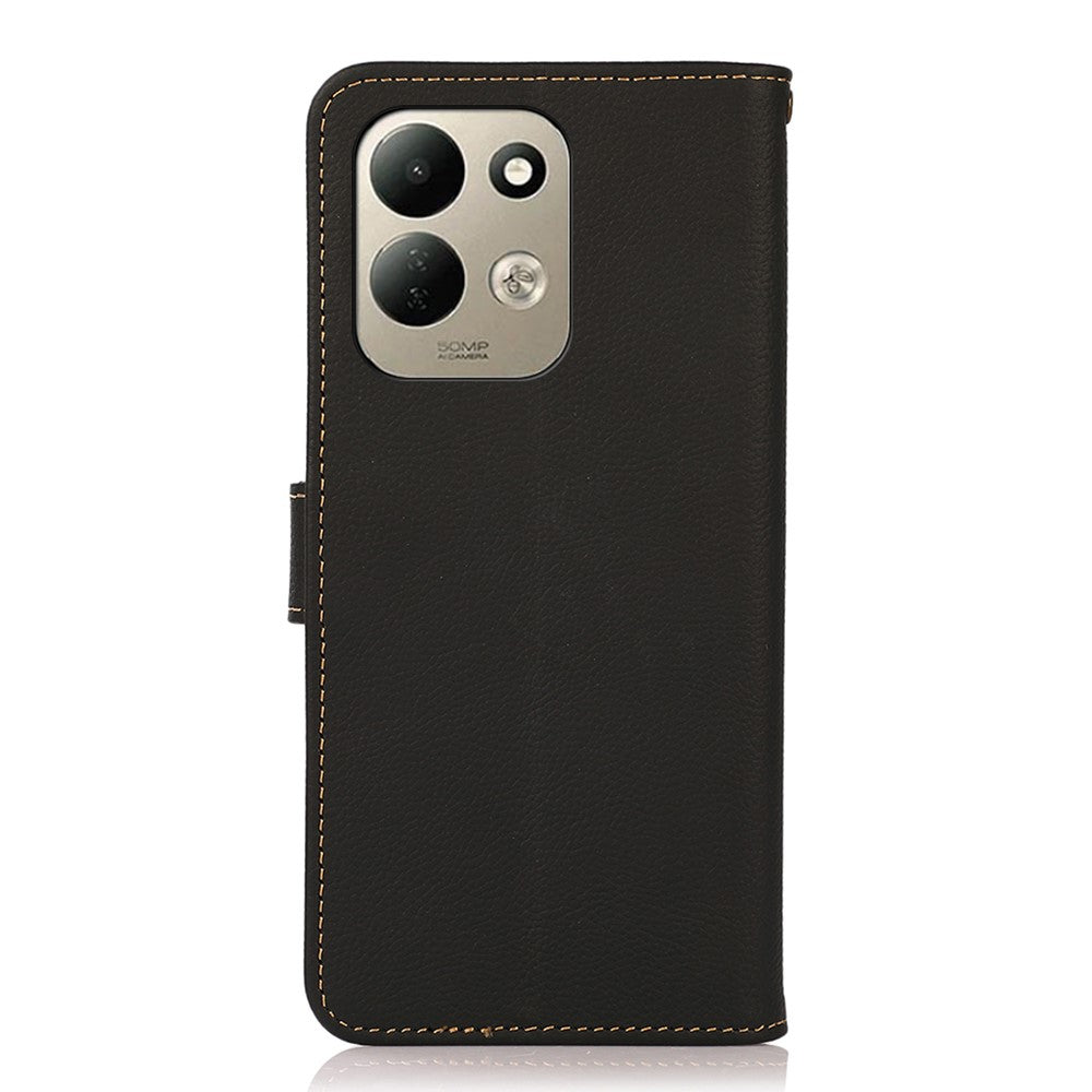 KHAZNEH for Xiaomi Redmi 17 5G  /  Redmi 17 4G Case Genuine Cow Leather RFID Blocking Wallet Phone Cover