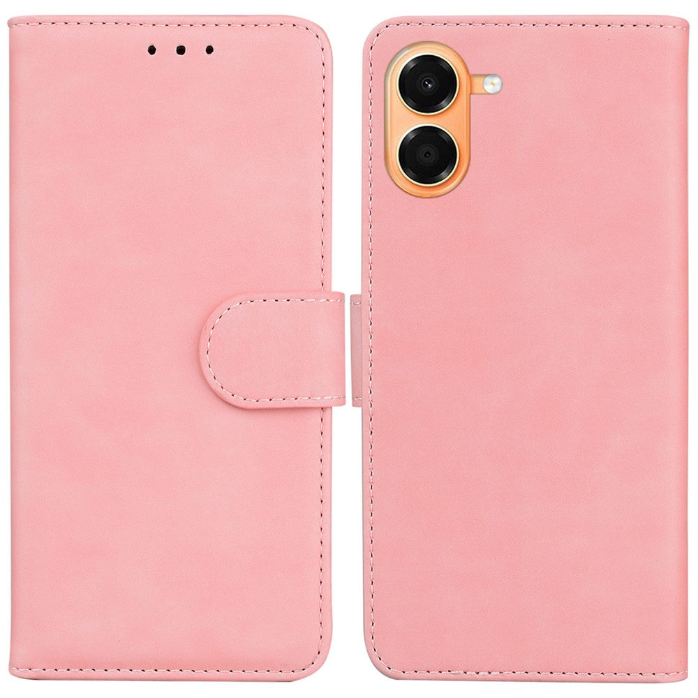 For Honor X7e 4G Case Solid Color Leather Wallet Phone Cover