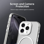 For iPhone 16 Pro Magnetic Case PC + TPU + PET Air Cushion Shockproof Phone Cover