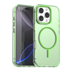 For iPhone 16 Pro Magnetic Case PC + TPU + PET Air Cushion Shockproof Phone Cover