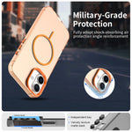 For iPhone 16 Magnetic Case PC + TPU + PET Air Cushion Shockproof Phone Cover